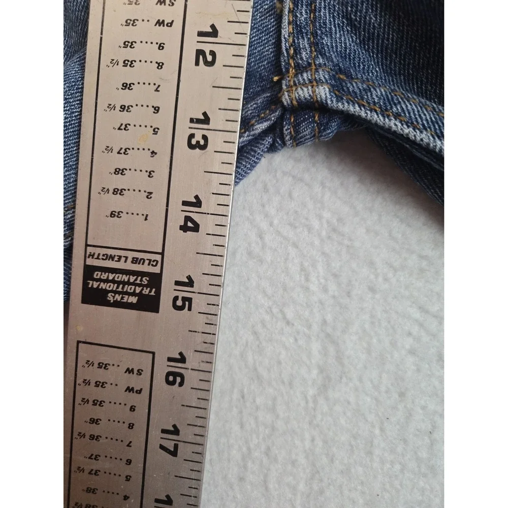 Levis Mens 505 Jeans Size 42 x 30 Regular Fit Straight 100% Cotton Denim Blue
